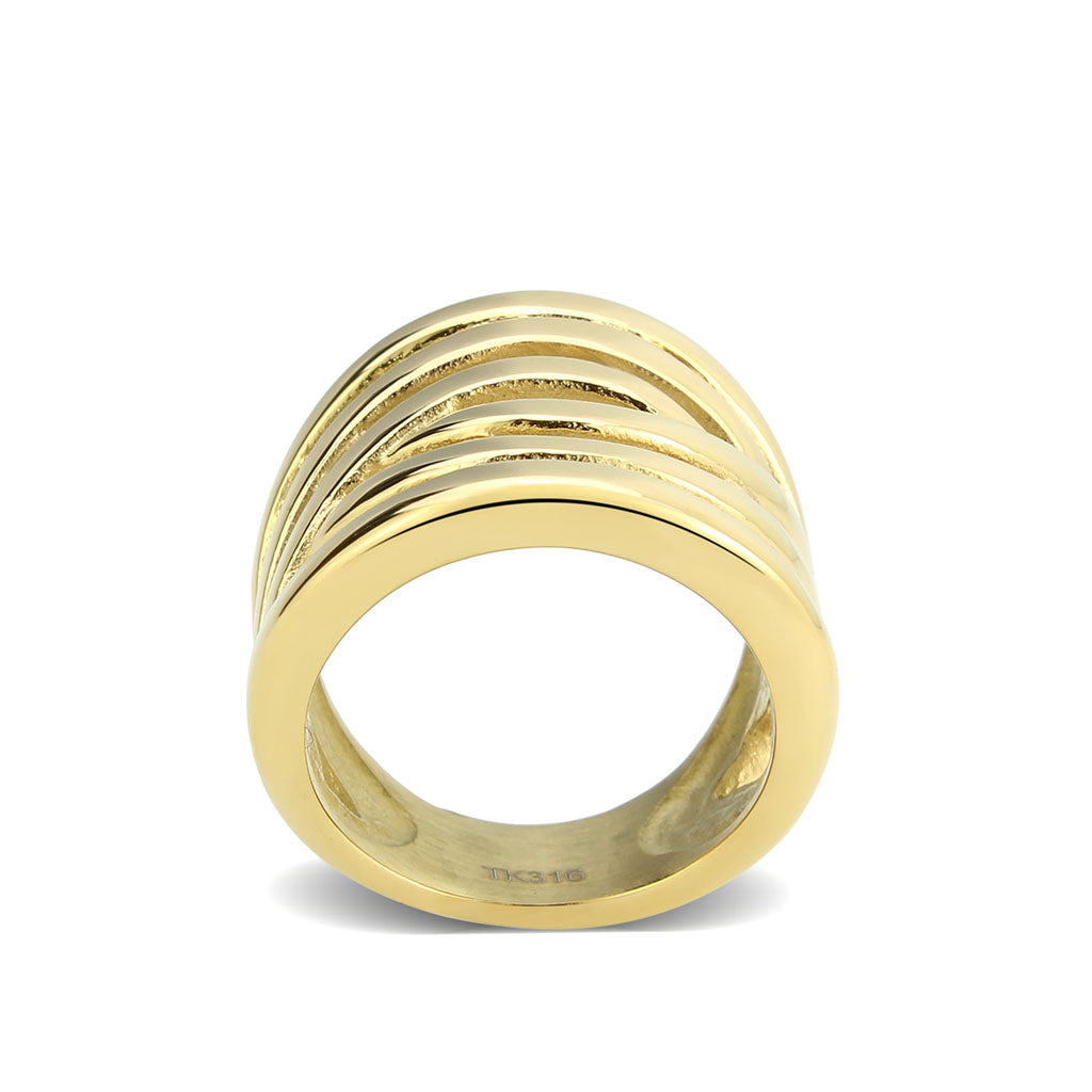 TK3885 - IP Gold(Ion Plating) Stainless Steel Ring with NoStone in No Stone Alamode