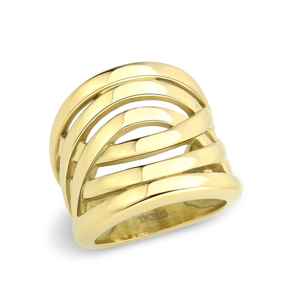 TK3885 - IP Gold(Ion Plating) Stainless Steel Ring with NoStone in No Stone Alamode
