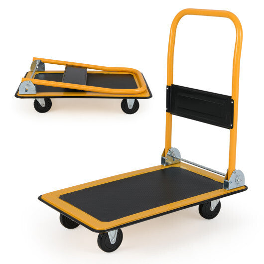 330 lbs Platform Cart Dolly Foldable Warehouse Push Hand Truck W2B