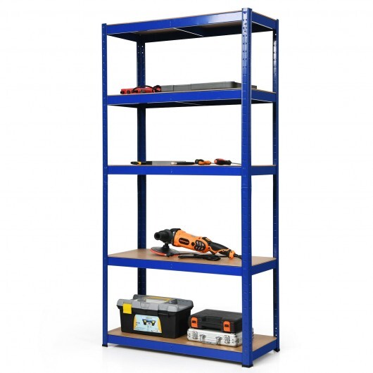 72 Inch Storage Shelf Steel Metal 5 Levels Adjustable Shelves