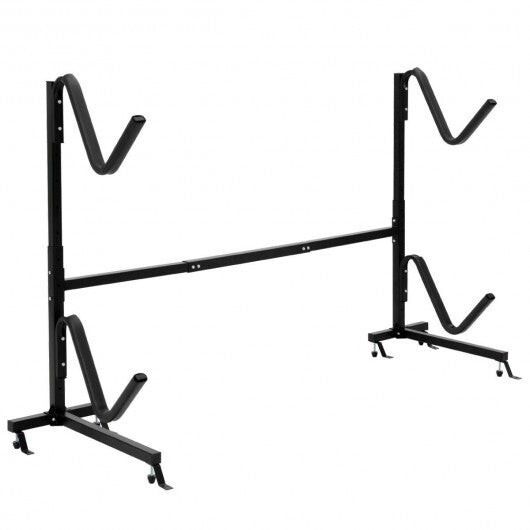 Freestanding Height Adjustable Dual Kayak Storage Rack W2B