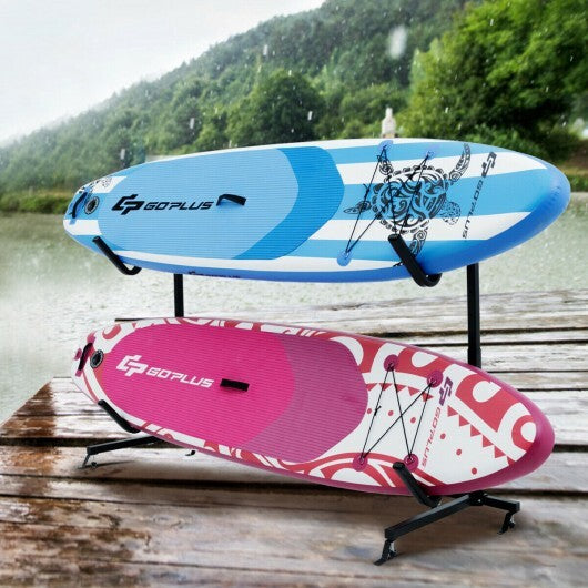 Freestanding Height Adjustable Dual Kayak Storage Rack W2B