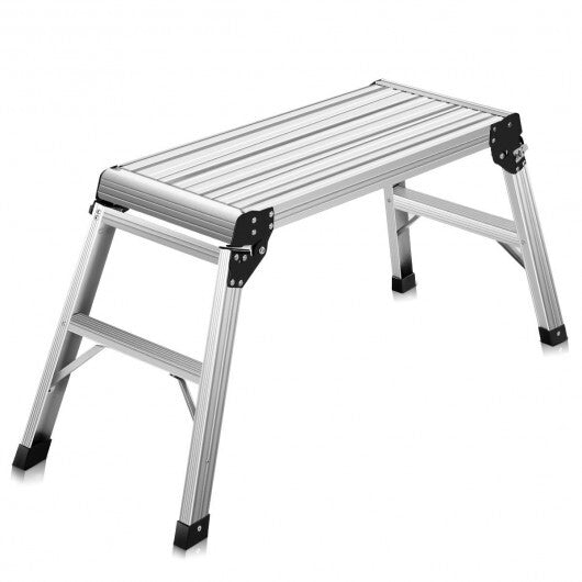 Heavy Duty Portable Bench Aluminum Folding Step Ladder W2B