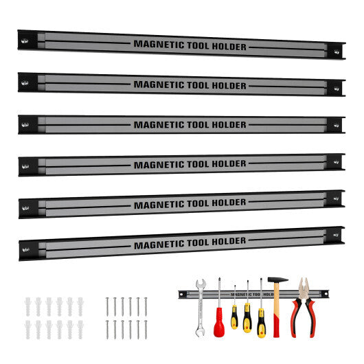 18 Inch Magnetic Tool Holder Strip with Mounting Screws-Black W2B