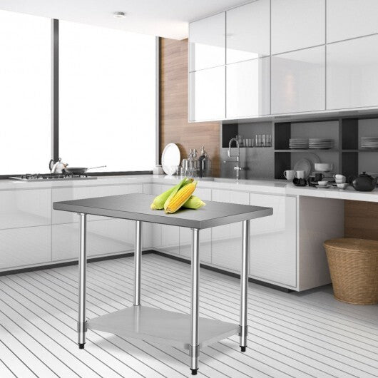 24 x 36 Inch Stainless Steel Commercial Kitchen Food Prep Table