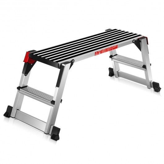 330 lbs Aluminum Folding Non-slip Drywall Step Stool Ladder W2B