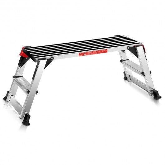 330 lbs Aluminum Folding Non-slip Drywall Step Stool Ladder W2B