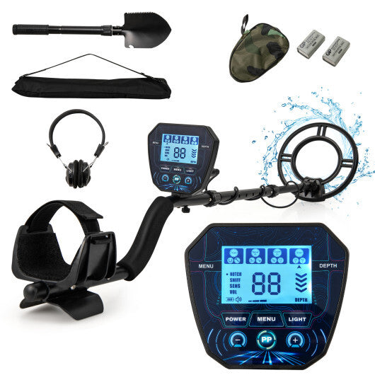 Metal Detector with Backlit LCD Display and Advanced DSP Chip W2B