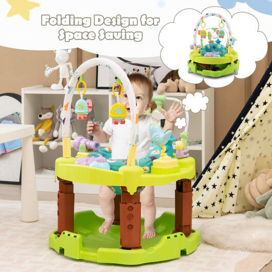 3-in-1 Baby Activity Center with 3-position for 0-24 Months-Green - Color: Green W2B