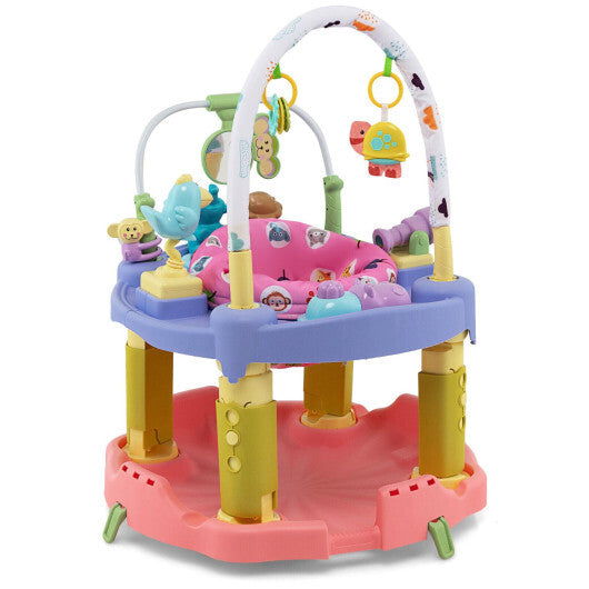 3-in-1 Baby Activity Center with 3-position for 0-24 Months-Pink - Color: Pink W2B