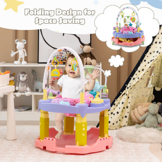 3-in-1 Baby Activity Center with 3-position for 0-24 Months-Pink - Color: Pink W2B