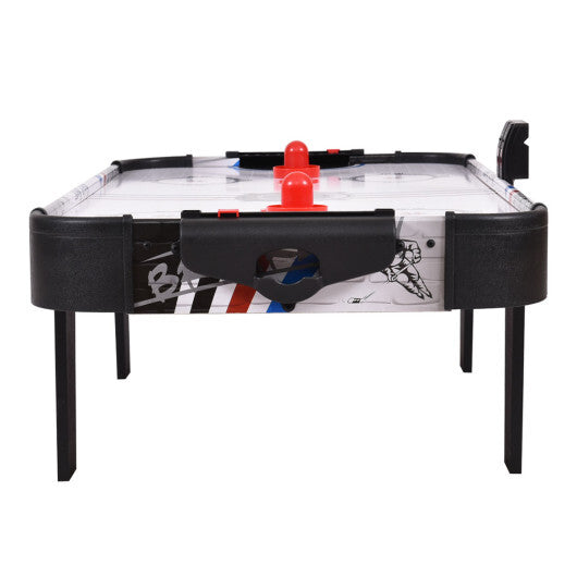 42 Inch Air Powered Hockey Table Top Scoring 2 Pushers - Color: White W2B