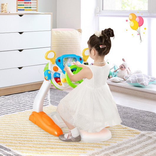 Kids Steering Wheel Pretend Play Toy Set with Lights and Sounds W2B