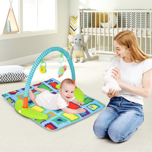 4-in-1 Baby Bouncer Activity Center with 3 Adjustable Heights-Green W2B