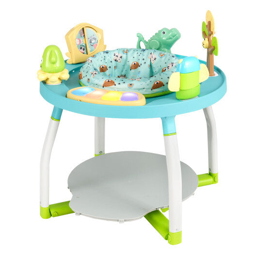 5-in-1 Baby Activity Center Interactive Bounce Seat with Removable Toys-Blue - Color: Blue W2B