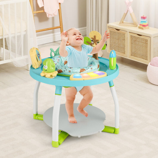 5-in-1 Baby Activity Center Interactive Bounce Seat with Removable Toys-Blue - Color: Blue W2B
