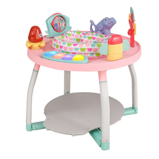 5-in-1 Baby Activity Center Interactive Bounce Seat with Removable Toys-Pink - Color: Pink W2B