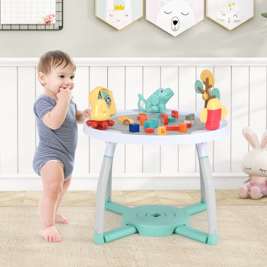 5-in-1 Baby Activity Center Interactive Bounce Seat with Removable Toys-White - Color: White W2B