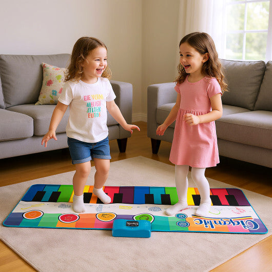 Floor Piano Dance Mat for Kids Musical Playmat with 8 Instrument Sounds W2B