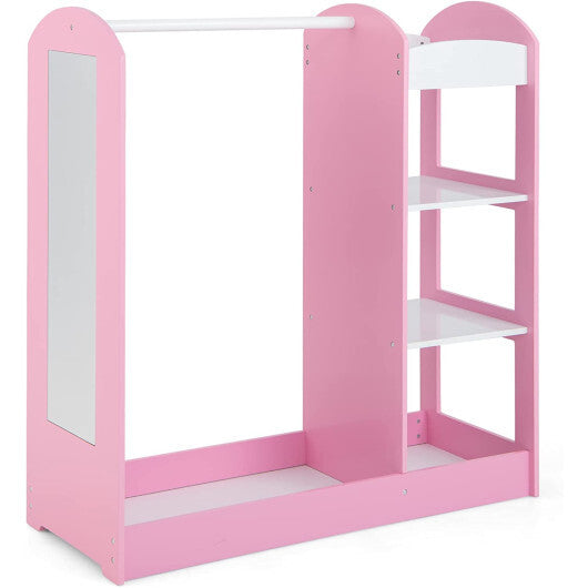 Kids Dress Up Storage with Mirror-White