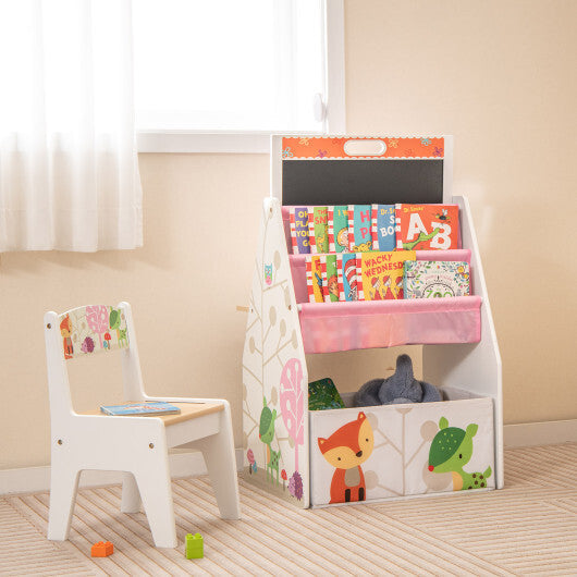 3 in 1 Kids Easel and Play Station Convertible with Chair and Storage Bins-White - Color: White W2B