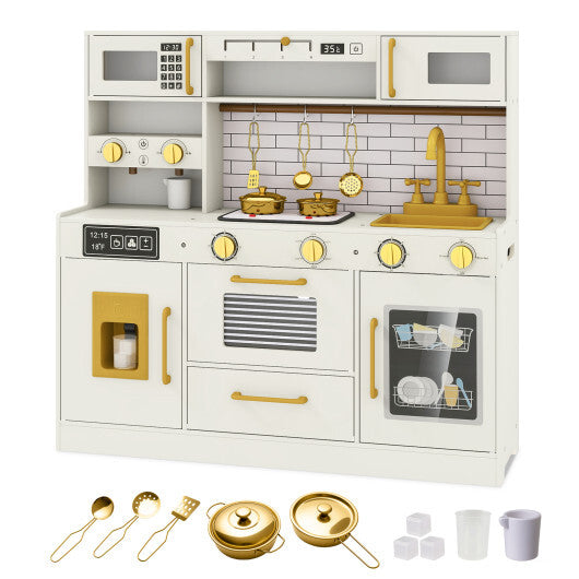 Pretend Toy Kitchen Set with Stoves and Water Dispenser-BE