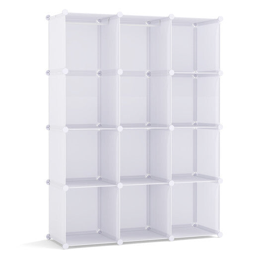 Modular Baby Wardrobe with 10 Cubes & Hanging Rod and Shelves Stackable-Pink W2B
