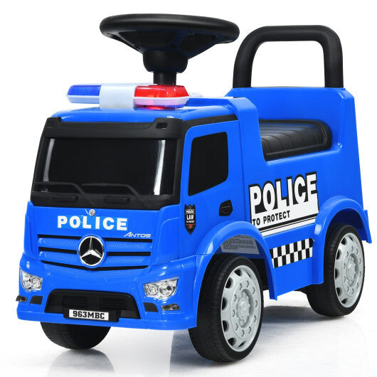 Mercedes Benz Kids Ride On Push Licensed Police Car-Blue - Color: Blue W2B