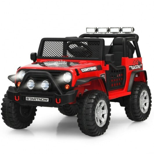 12V Kids Electric Ride On Truck with Remote Control and Operation Lever-Black