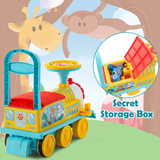 6V Electric Kids Ride On Car Toy Train with 16 Pieces Tracks-Green W2B