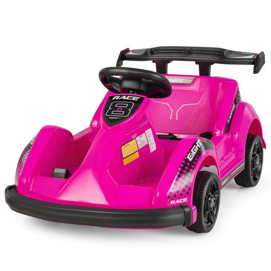 6V Kids Ride On Go Cart with Remote Control and Safety Belt-Pink