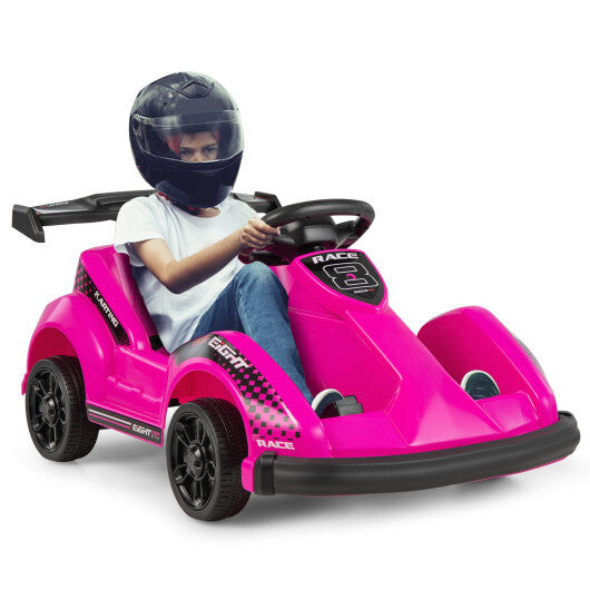 6V Kids Ride On Go Cart with Remote Control and Safety Belt-Pink