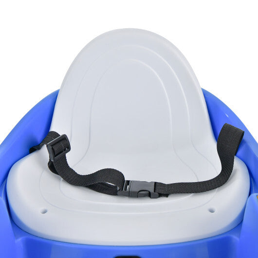 12V Electric Kids Ride On Bumper Car with Flashing Lights for Toddlers-Blue W2B