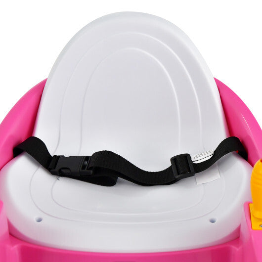 12V Electric Kids Ride On Bumper Car with Flashing Lights for Toddlers-Blue W2B