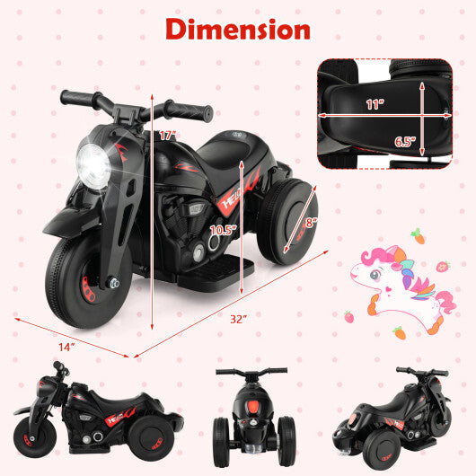 6V Kids Electric Ride on Motorcycle with Bubble Maker and Music-Beige W2B