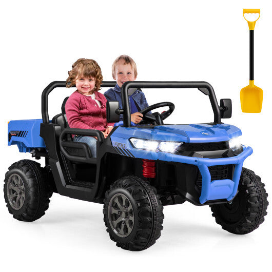 24V Ride On Kids Car with Dump Bed and Remote Control-Navy - Color: Navy W2B
