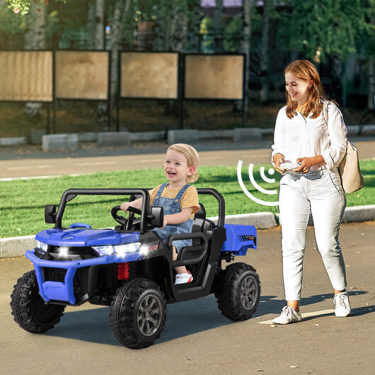 24V Ride On Kids Car with Dump Bed and Remote Control-Navy - Color: Navy W2B