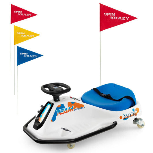 24V Electric Drifting Go Kart for Kids with 360? Spin Wireless Connection-Navy