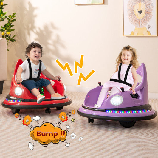 12V Kids Ride On Bumper Car with Remote Control and Dual Joysticks-Blue W2B