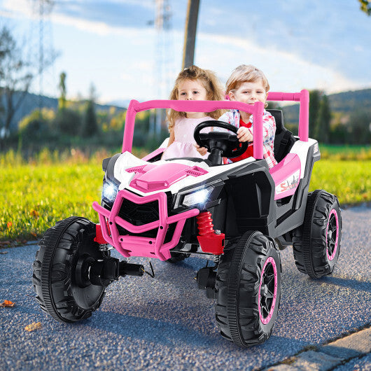 2-Seater Kids Ride on UTV with 2.4G Remote Control for over 3 Years Old Children-Pink - Color: Pink W2B
