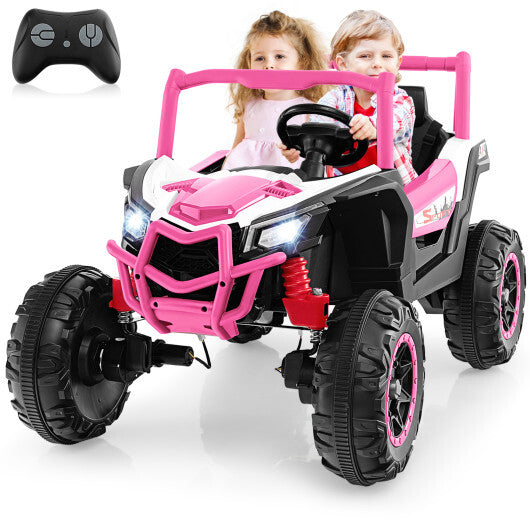 2-Seater Kids Ride on UTV with 2.4G Remote Control for over 3 Years Old Children-Pink - Color: Pink W2B