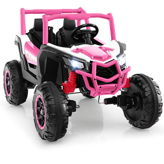 2-Seater Kids Ride on UTV with 2.4G Remote Control for over 3 Years Old Children-Pink - Color: Pink W2B