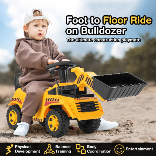 Excavator Digger Toy with Adjustable Bucket-Yellow - Color: Yellow W2B