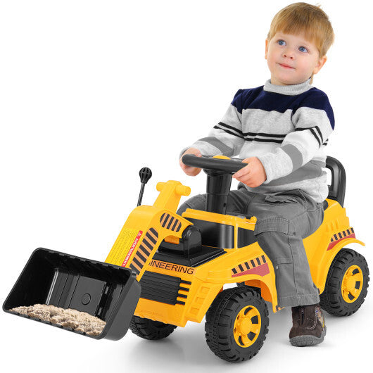 Excavator Digger Toy with Adjustable Bucket-Yellow - Color: Yellow W2B