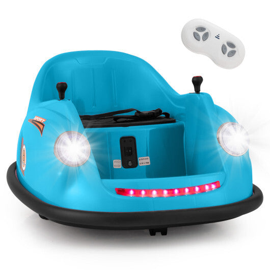 12V Electric Kids Ride on Bumper Car Battery Powered Bumping Car with Remote Control-Navy W2B