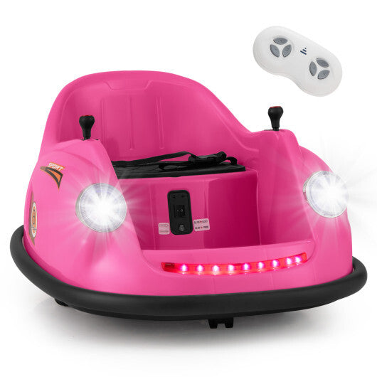 12V Electric Kids Ride on Bumper Car Battery Powered Bumping Car with Remote Control-Navy W2B