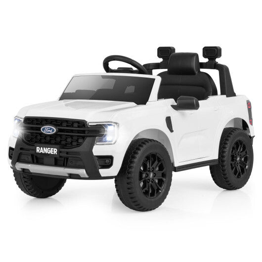 12V Electric Kids Ride on Car Licensed Ford Ranger with Remote Control and Music-Black