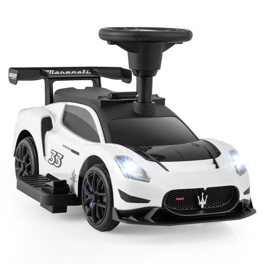 6V Electric Kids Ride on Push Car Maserati Licensed with Foot Pedal and Music-Pink