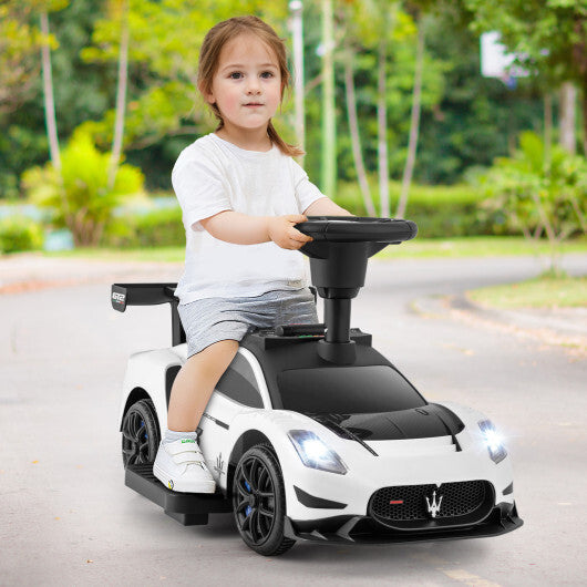 6V Electric Kids Ride on Push Car Maserati Licensed with Foot Pedal and Music-Pink
