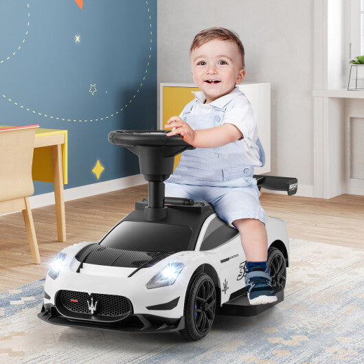 6V Electric Kids Ride on Push Car Maserati Licensed with Foot Pedal and Music-Pink